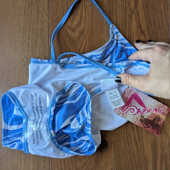 Kanu Surf Girls One Piece GiGi Style 1127 Blue Size 10 NWT - Picture 4 of 7